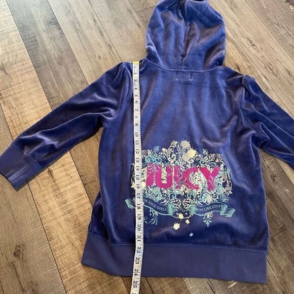 Y2K Juicy Couture Periwinkle Zip-Up Sweater Size Large - Picture 4 of 8